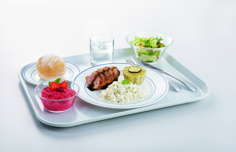 Assiette plate rond blanc verre opal Ø 19 cm Restaurant Filet Bleu Arcoroc