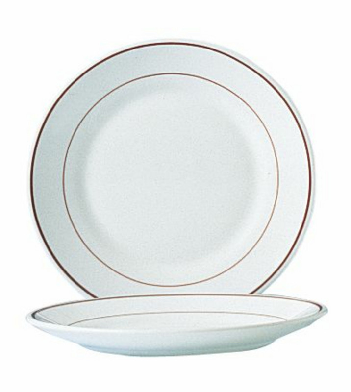 Assiette plate rond bordeaux verre Ø 19 cm Restaurant Filet Bordeaux Arcoroc