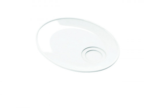 Sous-tasse à café gourmand ovale blanc porcelaine 17 cm Brasserie Astera
