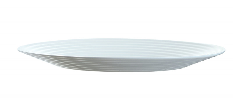 Assiette plate rond blanc verre opal Ø 25 cm Stairo Arcoroc