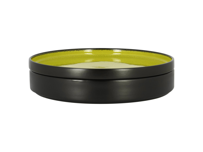 Assiette creuse rond vert porcelaine Ø 27 cm Fire Rak