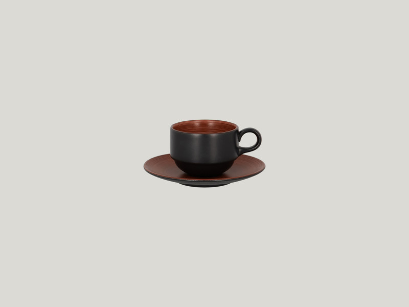 Tasse empilable rond marron porcelaine 23 cl Ø 8,5 cm Trinidad Rak