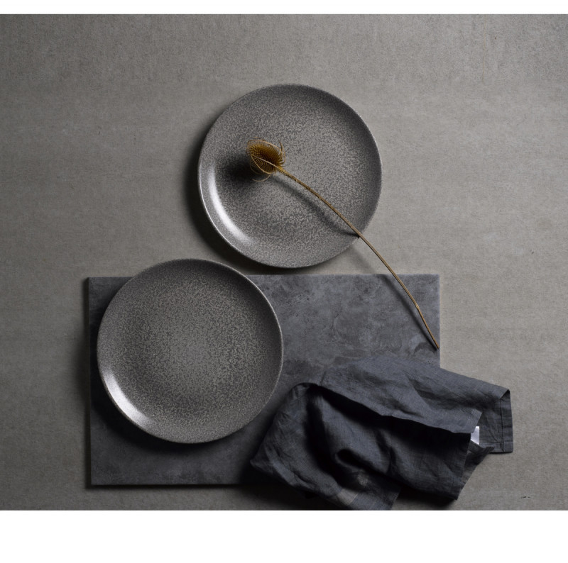 Assiette creuse rond gris porcelaine Ø 25,6 cm Evo Origins Dudson