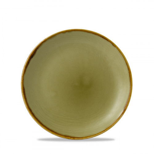 Assiette coupe plate rond vert porcelaine vitrifiée Ø 16,5 cm Harvest Dudson
