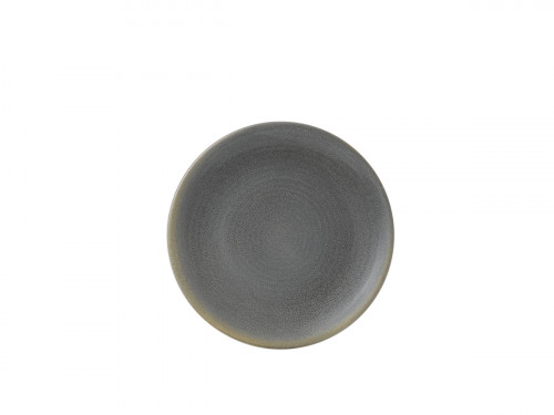 Assiette coupe plate rond gris porcelaine Ø 23 cm Evo Dudson