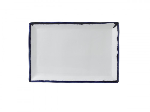 Assiette plate rectangulaire blanc porcelaine vitrifiée 34,5x23,3 cm Harvest Dudson
