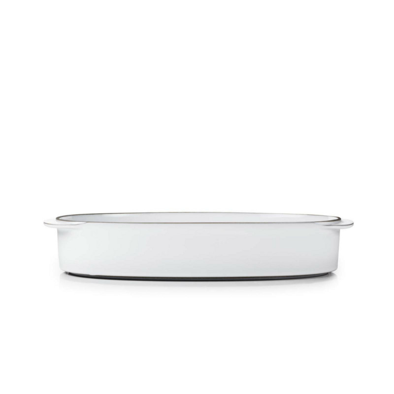 Plat ovale blanc porcelaine culinaire 34 cm Caractere Revol