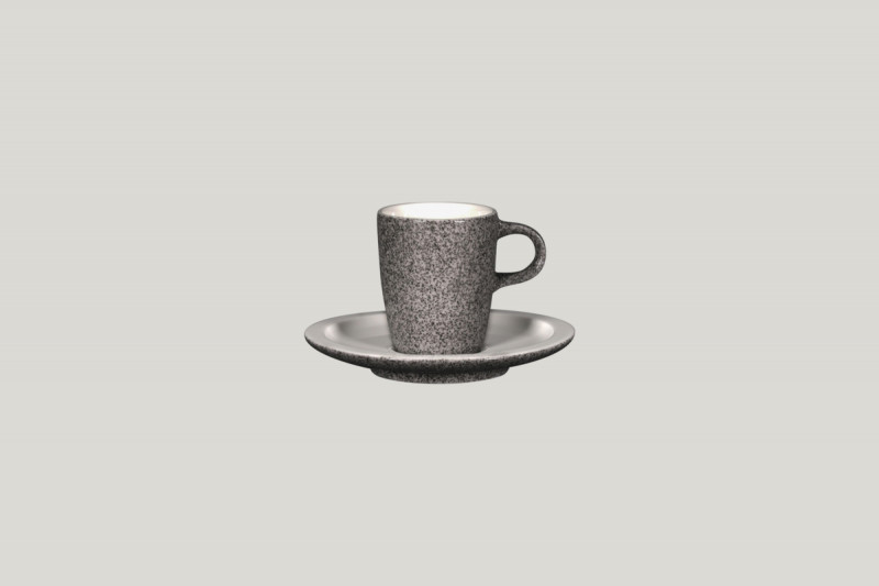 Tasse à expresso rond gris porcelaine 9 cl Ø 5,5 cm Rakstone Ease Rak