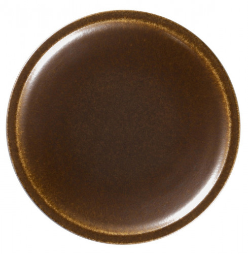 Assiette coupe plate rond bronze porcelaine Ø 20,4 cm Rakstone Ease Rak