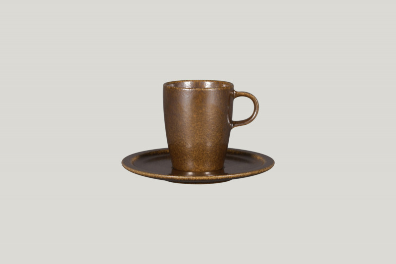 Sous tasse rond bronze porcelaine Ø 16,3 cm Rakstone Ease Rak