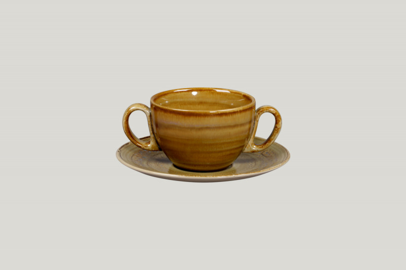 Sous tasse à thé déjeuner rond beige porcelaine Ø 17 cm Rakstone Spot Rak