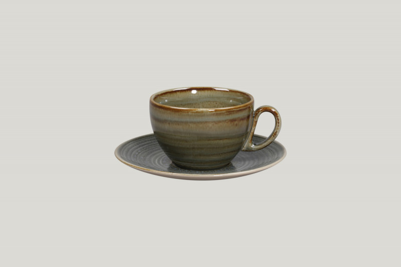 Sous tasse à thé déjeuner rond Peridot porcelaine vitrifiée Ø 17 cm Rakstone Spot Rak