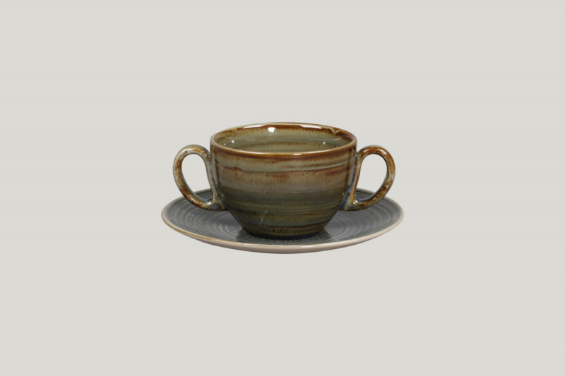 Sous tasse à thé déjeuner rond Peridot porcelaine vitrifiée Ø 17 cm Rakstone Spot Rak