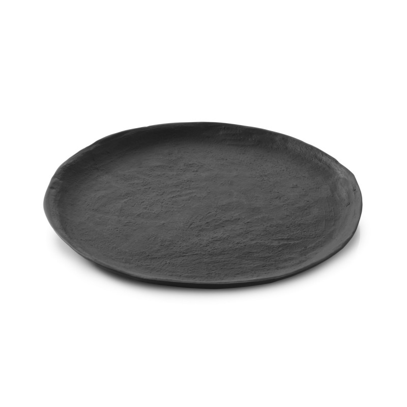 Assiette plate Noir brut porcelaine Ø 21,5 cm Yli Revol