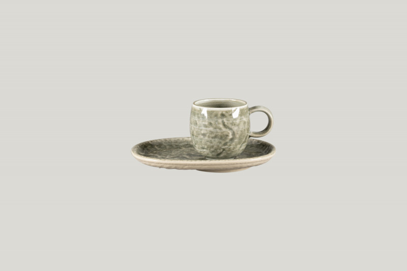 Sous-tasse à expresso ovale Sage porcelaine 15 cm Krush Rak