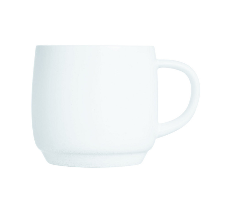 Tasse avec anses rond blanc verre 9 cl Ø 7,8 cm Intensity Baril Arcoroc