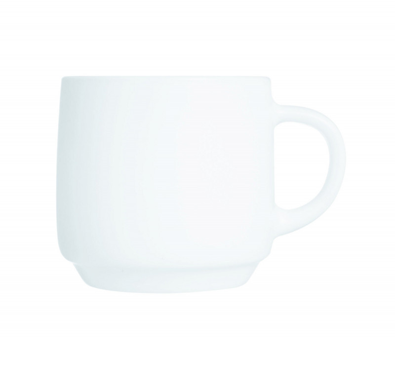 Tasse avec anses rond blanc verre opal 19 cl Ø 9,7 cm Intensity Baril Arcoroc