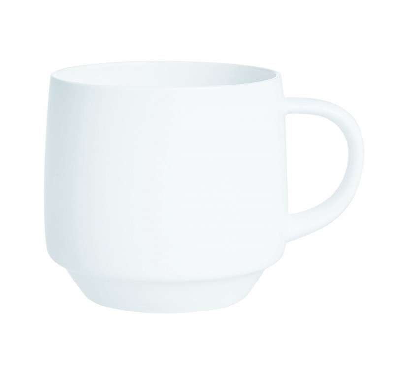 Tasse avec anses rond blanc verre 25 cl Ø 10,6 cm Intensity Baril Arcoroc