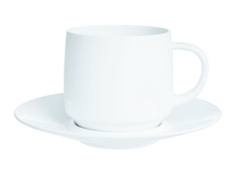 Sous tasse rond blanc verre opal Ø 15,4 cm Intensity Baril Arcoroc