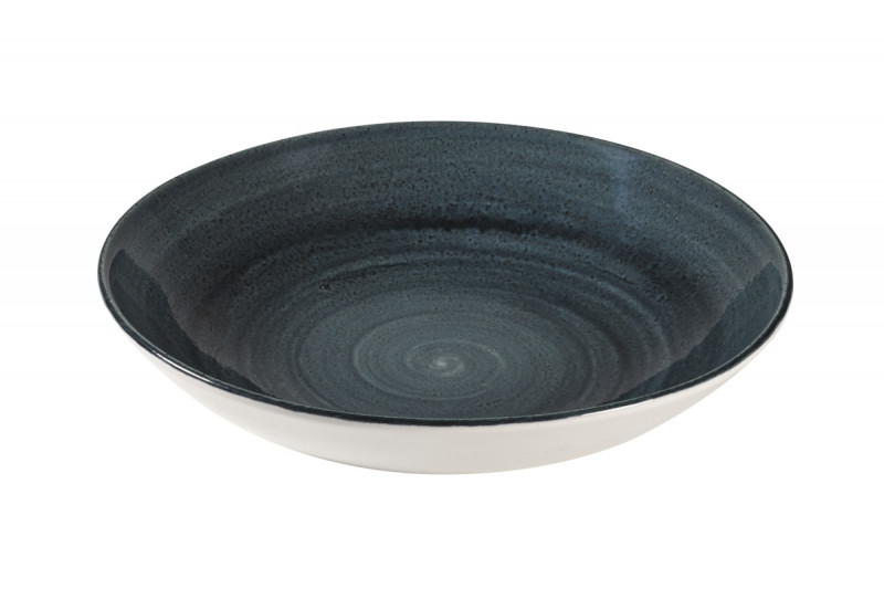 Assiette creuse rond Rustic Teal porcelaine Ø 24,8 cm Stonecast Patina Churchill