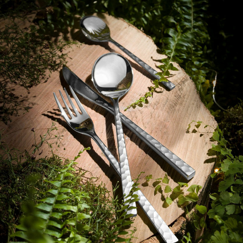 Couteau de table monobloc 21,5 cm Fuse Martele Degrenne