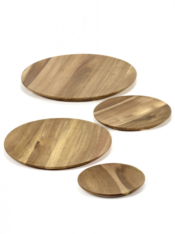 Assiette rond brun acacia Ø 20 cm Dune Serax