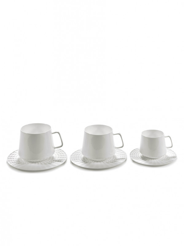 Sous tasse à café rond blanc porcelaine bone china Ø 13,8 cm Nido Serax