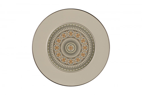 Assiette plate rond Argila Décor Genoa porcelaine Ø 32,5 cm Earth Rak