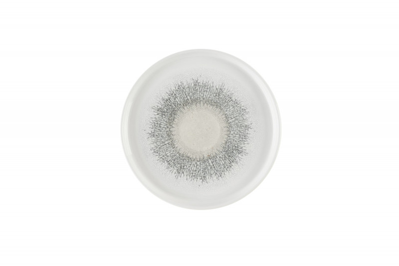 Assiette à bord droit rond Agate grey porcelaine vitrifiée Ø 26 cm Fusion Churchill