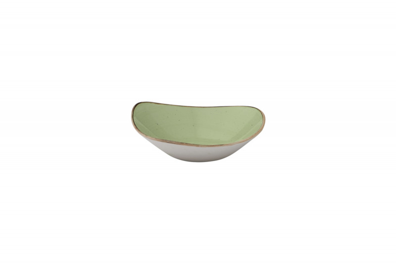 Bol triangulaire Sage Green porcelaine vitrifiée 23,5x23,5 cm Stonecast Churchill