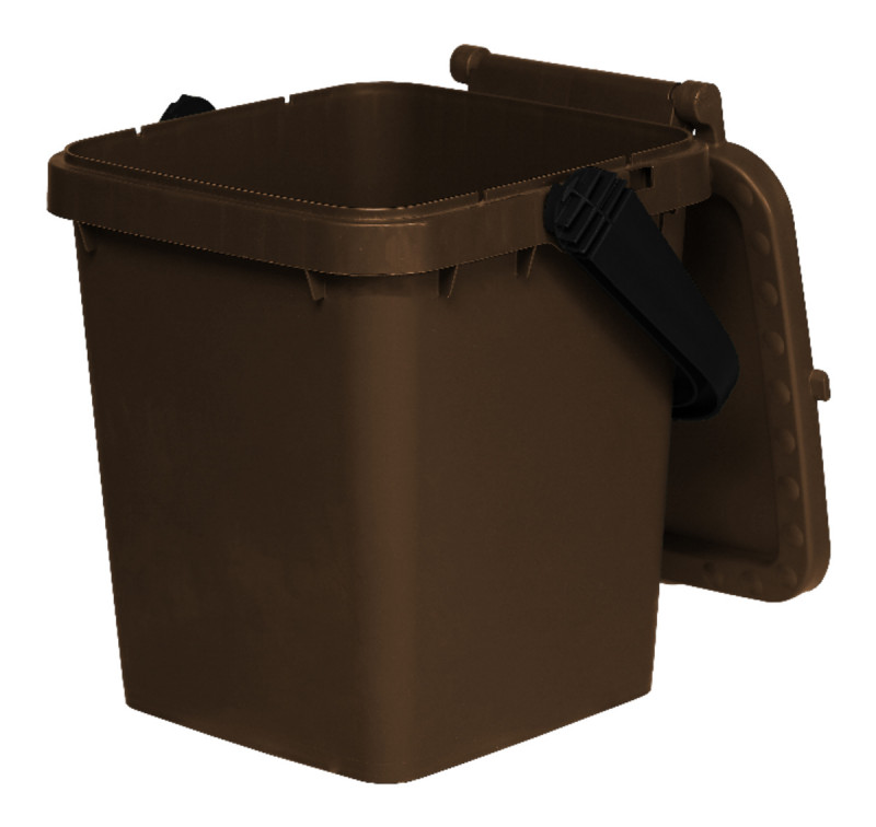 Seau à compost plastique 20 L marron Probbax