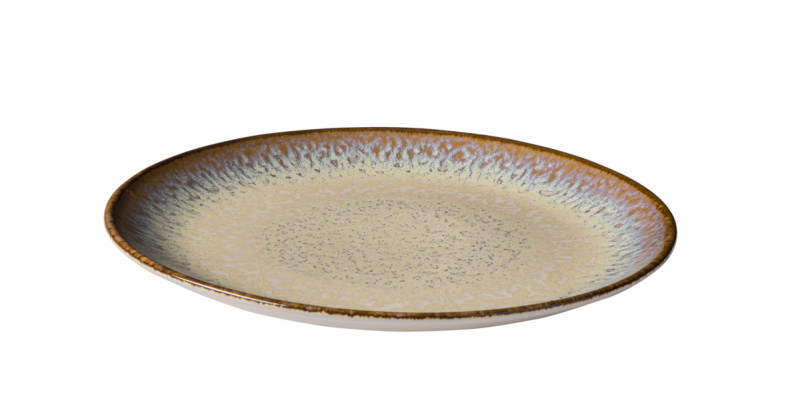 Assiette coupe plate rond beige porcelaine Ø 21 cm Savanna Accolade