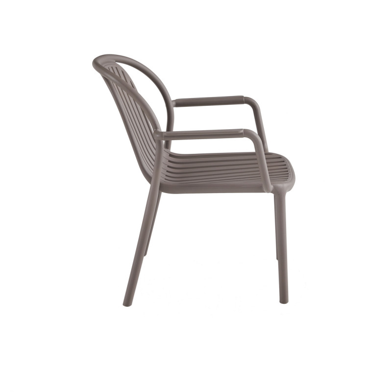 Fauteuil taupe 76x65x66 cm Doha