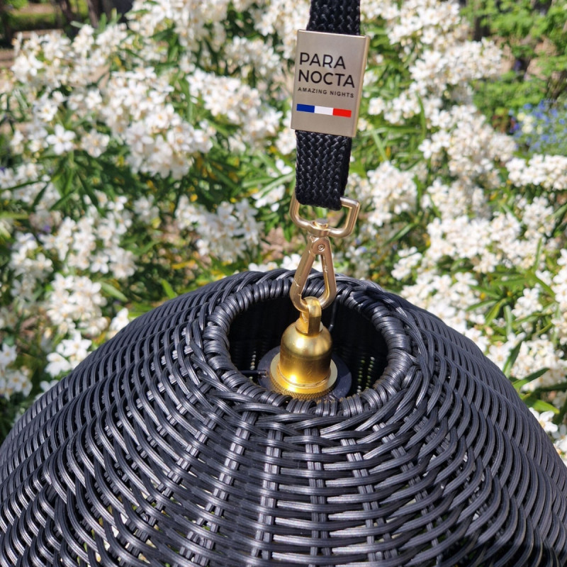 Abat-jour rond noir Ø 45 cm 30 cm Paranocta