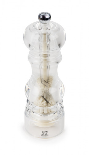 Moulin à sel humide transparent Ø 5,9 cm 18 cm Paris Peugeot Saveurs