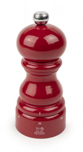 Moulin à sel humide rouge Ø 5,9 cm 12 cm Paris Peugeot Saveurs