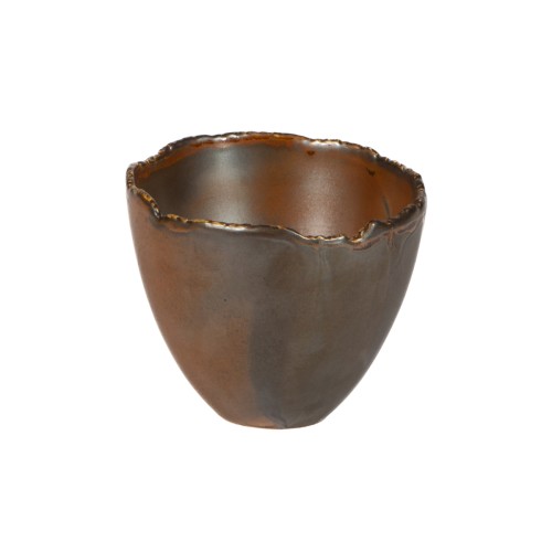 Bol incliné marron porcelaine 12,5 cm Kaji Flame Accolade